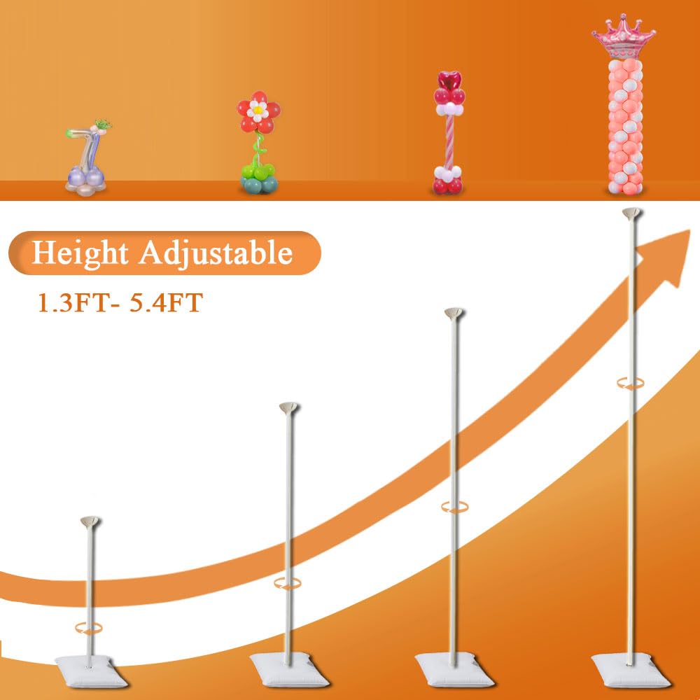 GIMCALO Balloon Arch Stand Kit, 2IN1 Metal Balloon Column Arch with Weighted Water Bag for