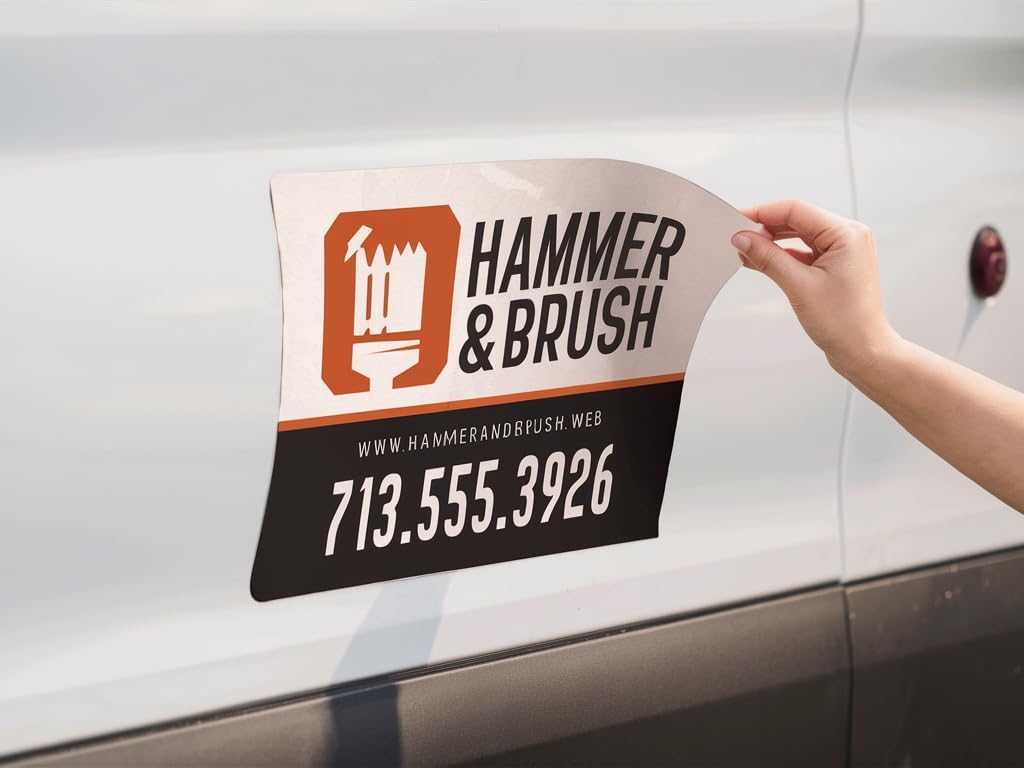 2 Pack (12in x 18in) Custom Car Magnets for Business - Personalized Magnetic Signs for Vehicles and Fridge. Custom Magnetic Signs for Cars, and Magnetic Solutions for Business Promotion.