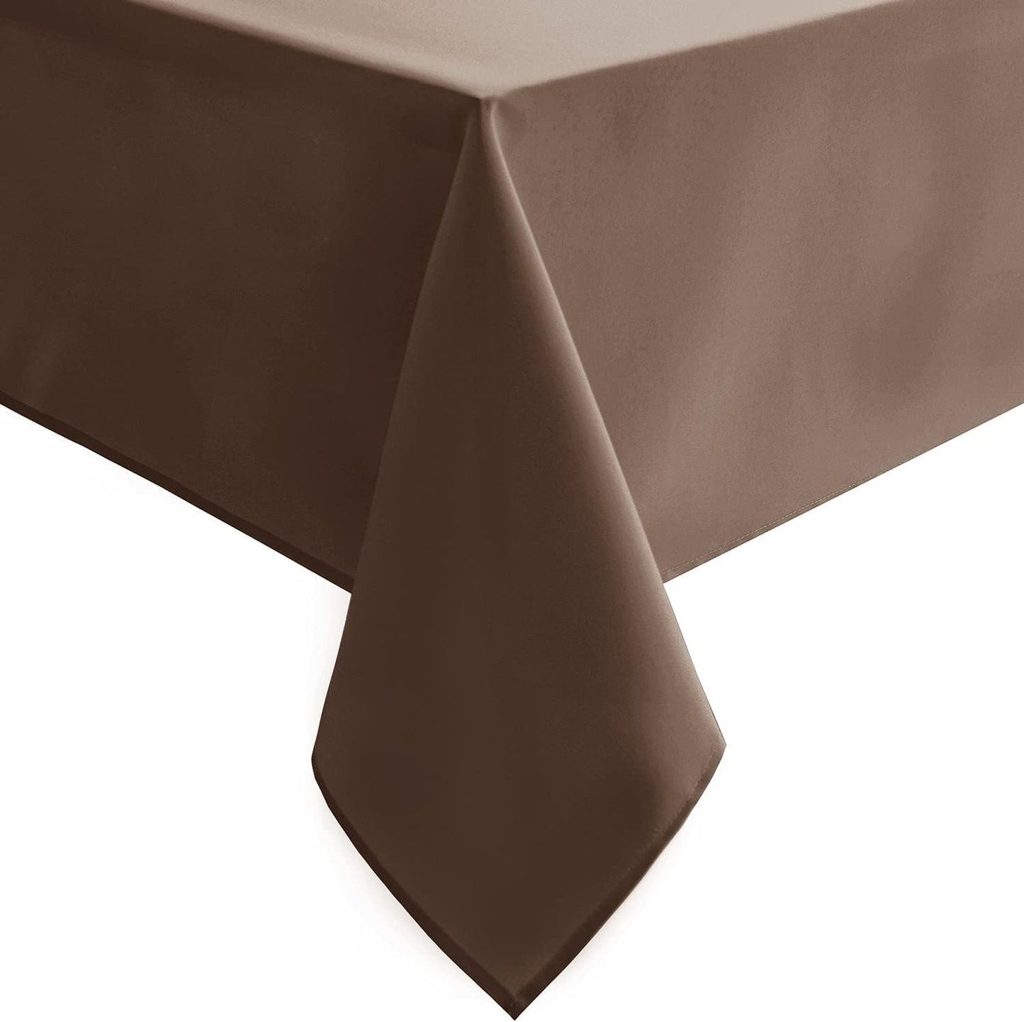 Hiasan Tan Rectangle Tablecloth - Waterproof Washable Polyester Fabric Table Cloth for Buffect Dining Birthday Party Wedding, 54 x 80 Inch