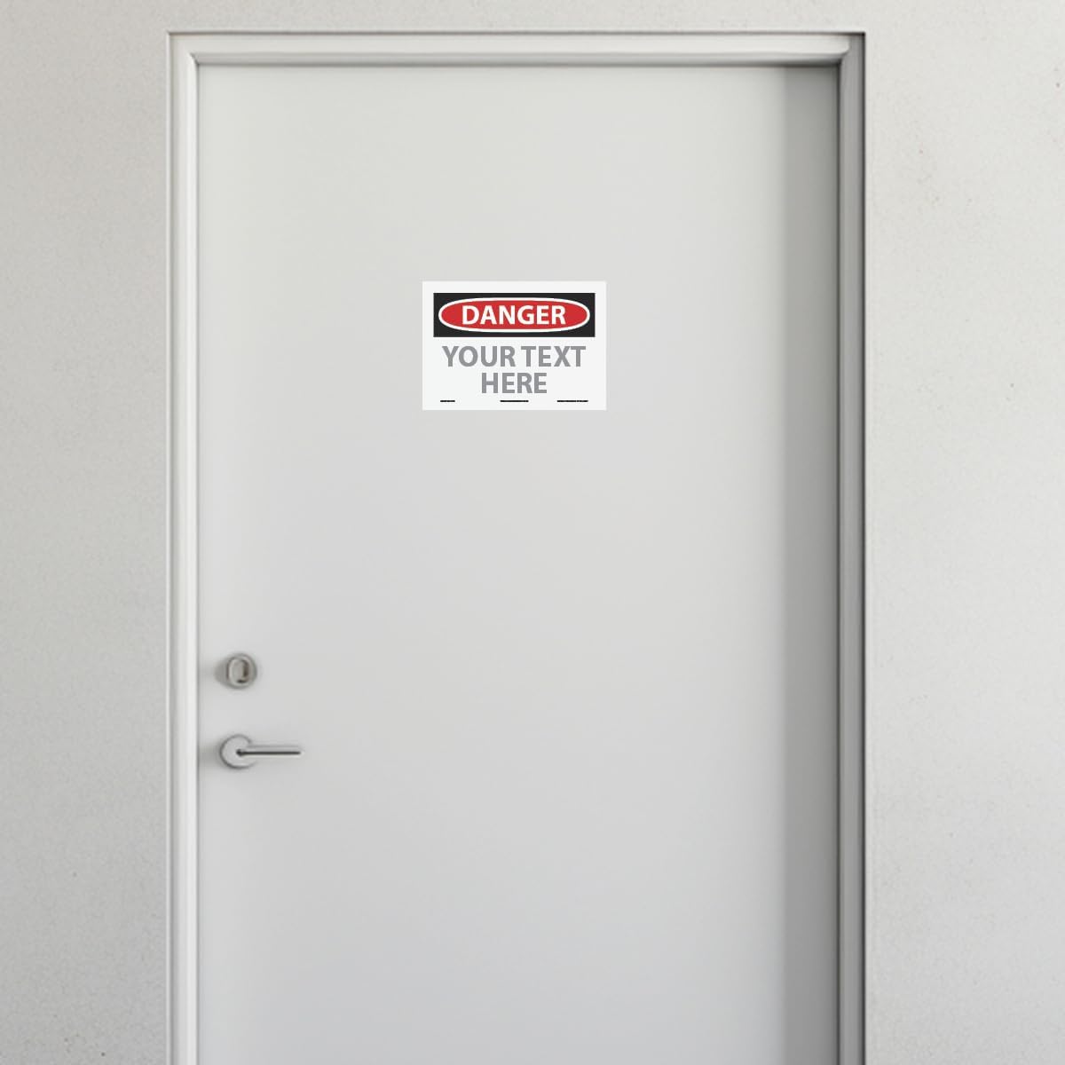 Custom OSHA Style Danger Sign 7" x 10" Adhesive Vinyl Sign, Customizable "Your Text Here", by AccuformNMC Made in USA