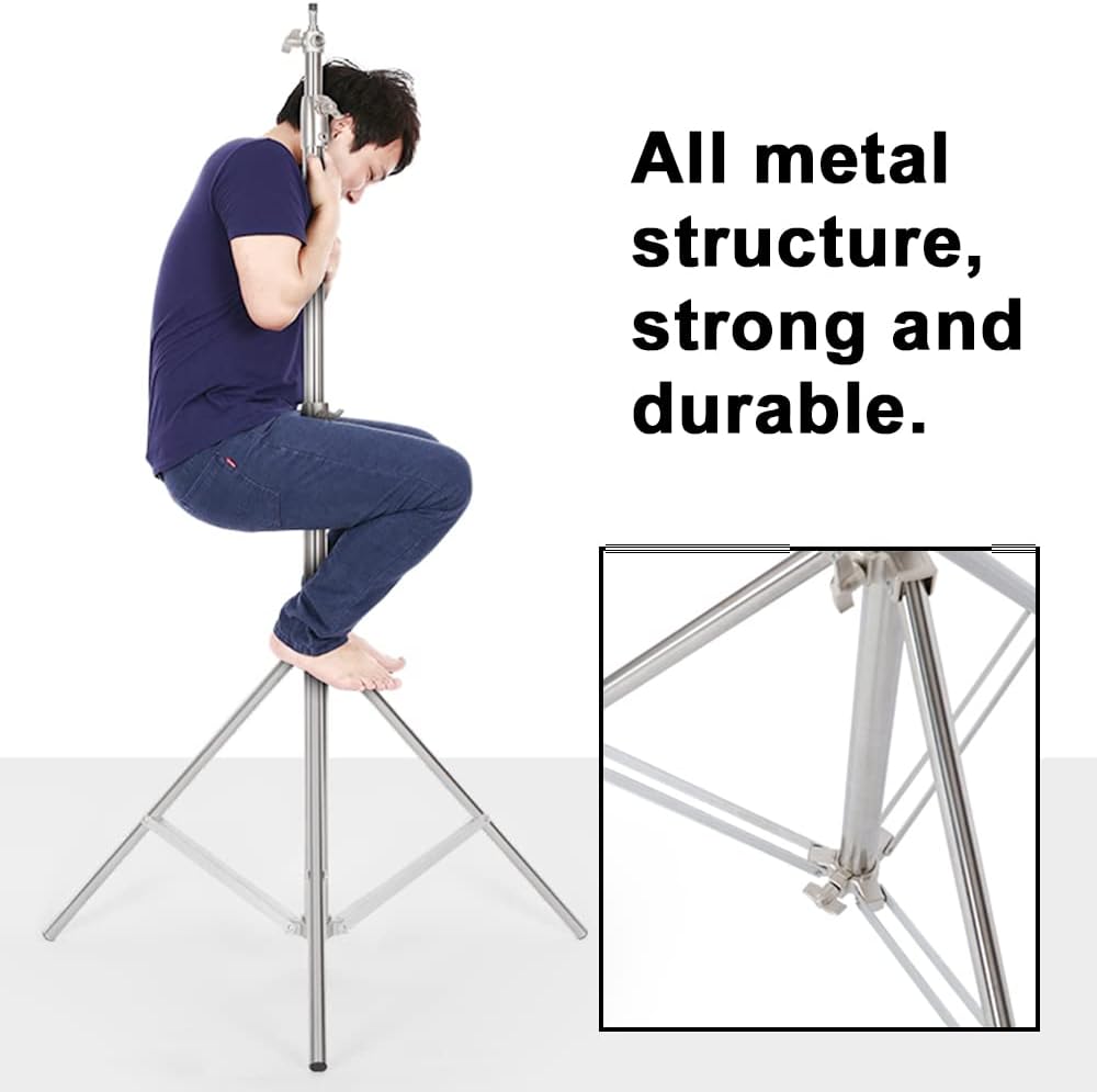 Photo Video Studio Backdrop Stand, 9.19ft Stainless Steel Backdrop Support System Background Stand with Carry Bag for Portrait & Studio Photography