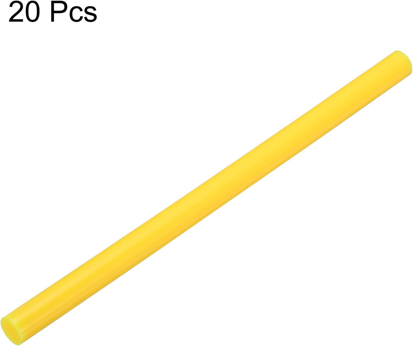 uxcell 20pcs Hot Glue Sticks for Glue Gun 11mm/0.43-inch x 8-inch Mini Hot Melt Adhesive Glue Stick Yellow