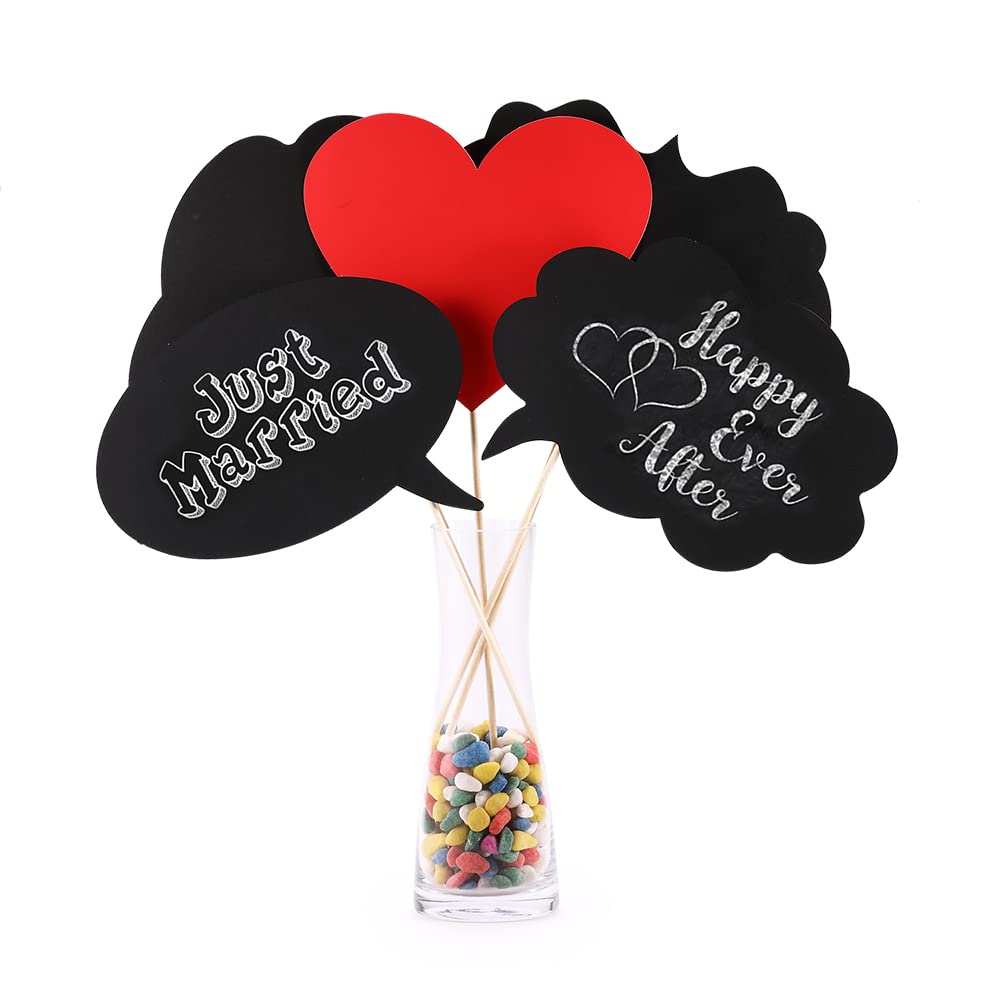 Tvorvik Large Blank Photo Booth Props, 11Pcs Party Props Signs Decorations