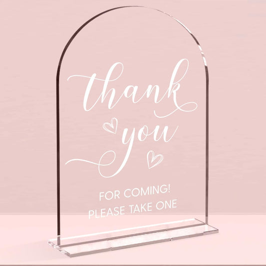 Wedding Sign，Thank You For Coming Sign，Kids Wedding Activities Acrylic Plaque, Wedding Favors For Kids, Please Help Yourself Sign, Wedding Signs For Ceremony And Reception 5 x 7 Inch (White)