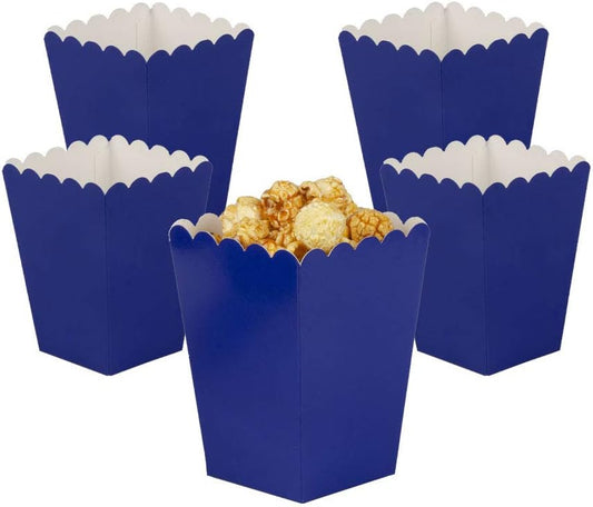 YESON Navy Blue Popcorn Boxes Mini Paper Popcorn Box for Party,Pack of 36
