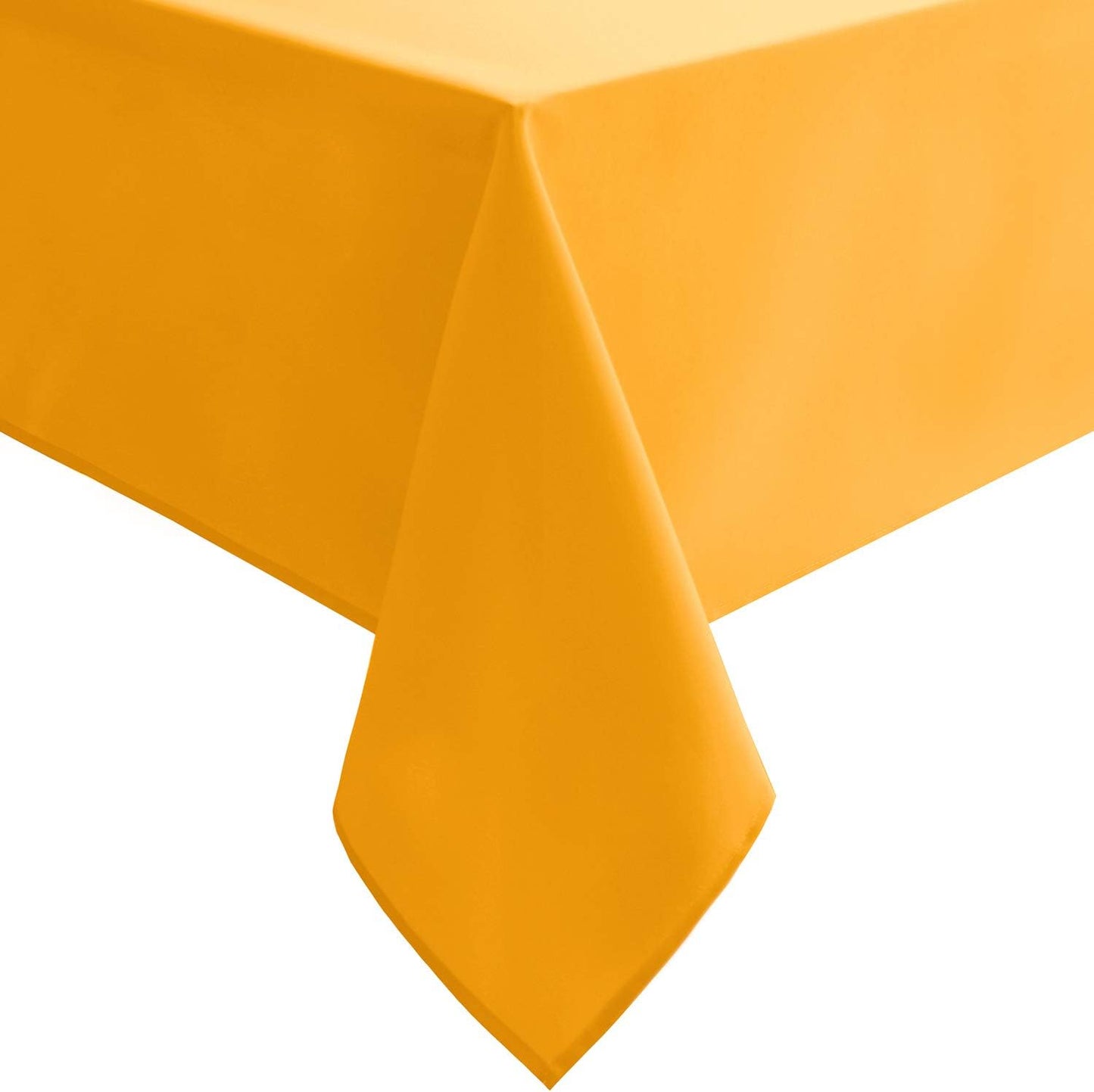Hiasan Orange Yellow Rectangle Tablecloth - Waterproof Washable Fabric Table Cloth for Dining Party and Outdoor Use, 60 x 140 Inch