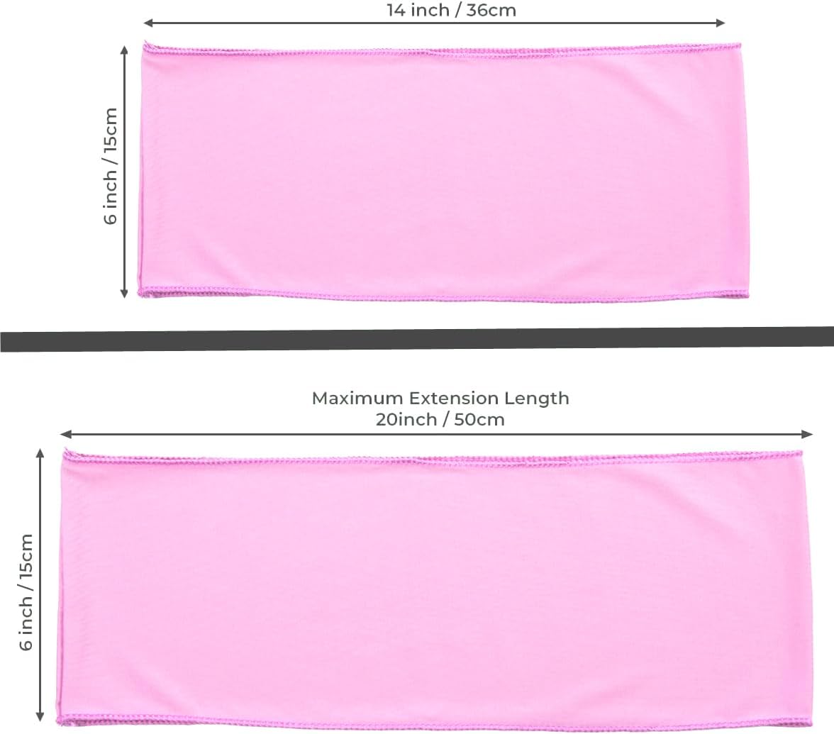 MDS Pack of 250 Spandex Chair Sashes Bows Elastic Stretch Dining Chair Bands Ties Without Slider Buckle Universal fits for Wedding Baby Shower Birthday Party Banquet Event Decoration - Pink