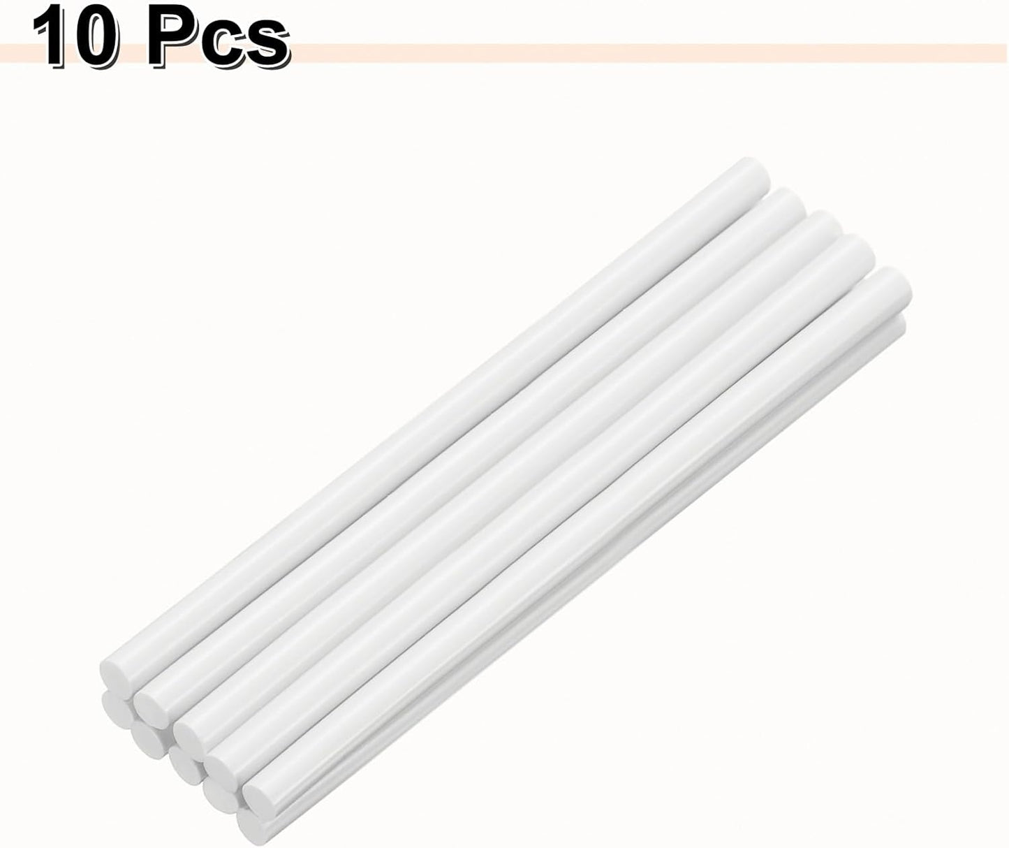 HARFINGTON 10pcs Hot Glue Sticks 0.28" Dia x 5.91" Long EVA Mini Hot Melt Adhesive Glue Stick for Hot Melt Gun Wood Plastic Glass Flowers Fabrics Foam, White