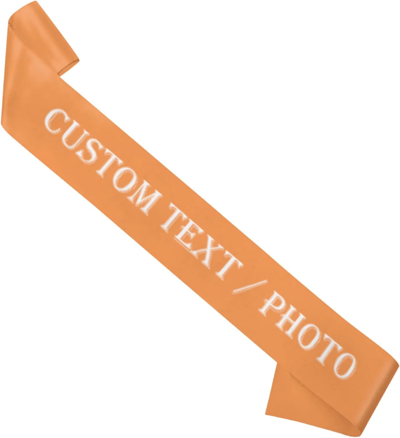 Custom Sash,Personalized Birthday Sash with Text Photo,Customized Bachelorette Sash Quote Sash Bride to Be Sash Color Optional (No decorative edge, Orange)