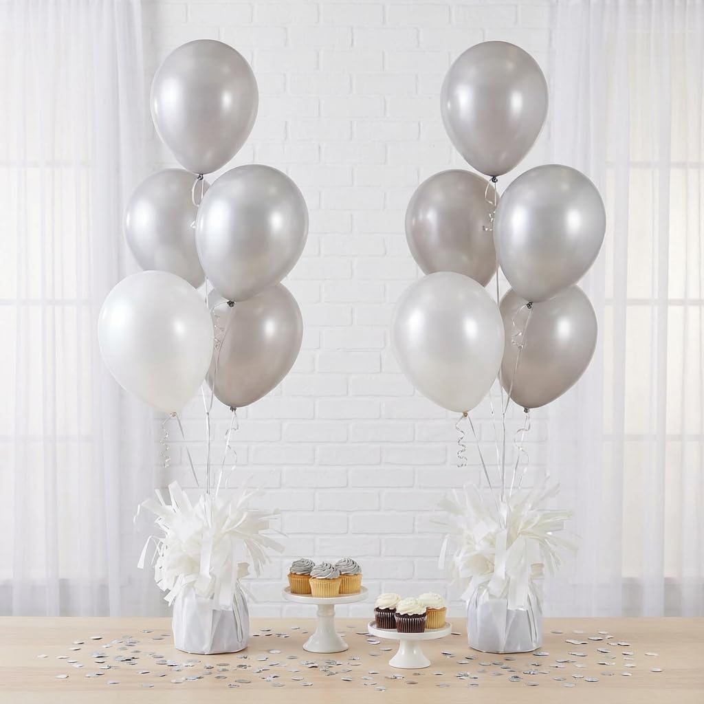 Moretreat Balloon Weights, 12 Pieces, Weight 0.36Lb (White 12Pcs)