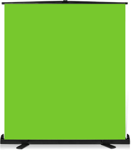 Yesker Upgrade Green Screen 73.2x77.5 inch Wider 180cmx 196cm Background Collapsible Chromakey Photo Backdrop Portable Pull Up with Aluminium Base Wrinkle-Resistant Fabric for Video Studio Live Game