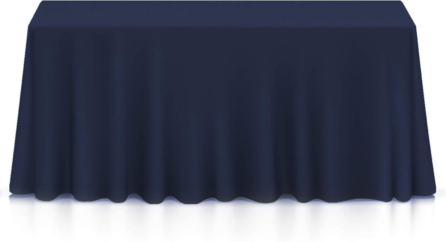 Lann's Linens - 10 Premium 90" x 156" Tablecloths for Wedding/Banquet/Restaurant - Rectangular Polyester Fabric Table Cloths - Navy Blue