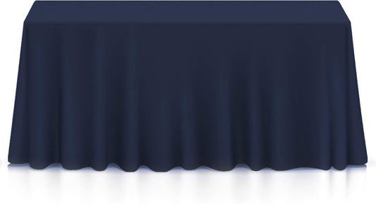 Lann's Linens - 10 Premium 90" x 156" Tablecloths for Wedding/Banquet/Restaurant - Rectangular Polyester Fabric Table Cloths - Navy Blue