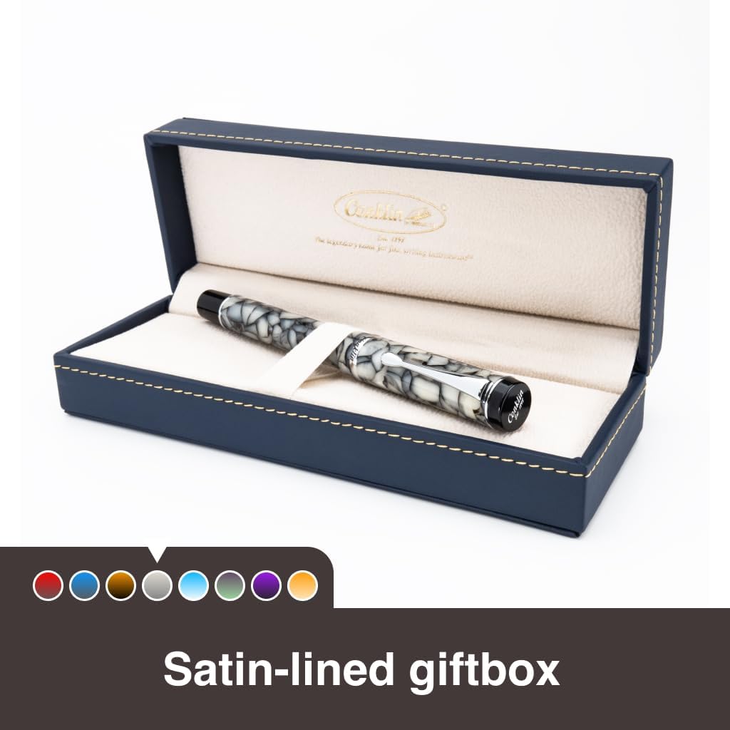 Conklin Duragraph Fountain Pen Cracked Ice - Stub Nib, Elegant Tool for Calligraphy & Signatures