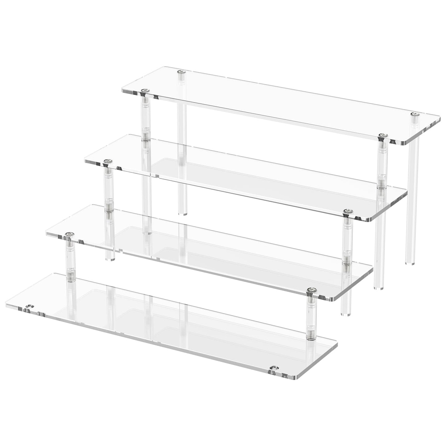 4 Tier Acrylic Display Risers, Clear Perfume Organizer, Cupcake Stand