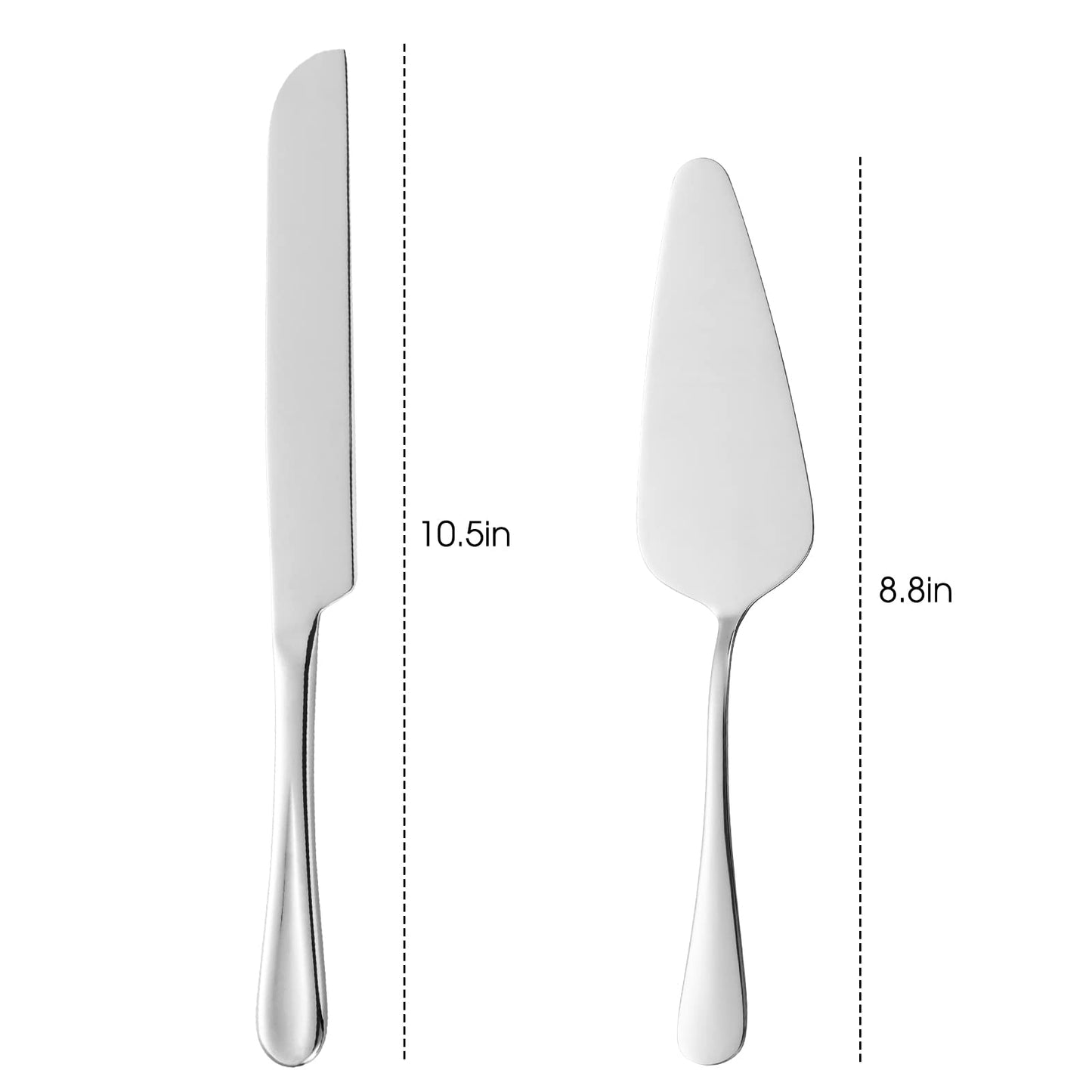 ERVILO Cake Serving Set, Cake Pie Pastry Servers, Stainless steel Cake Knife and Server Set Perfect
