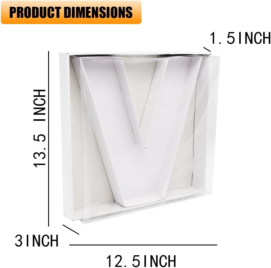 12" Fillable Cardboard Letter Charcuterie Gift Cupcake Box With Cover Sweets Packaging (V)