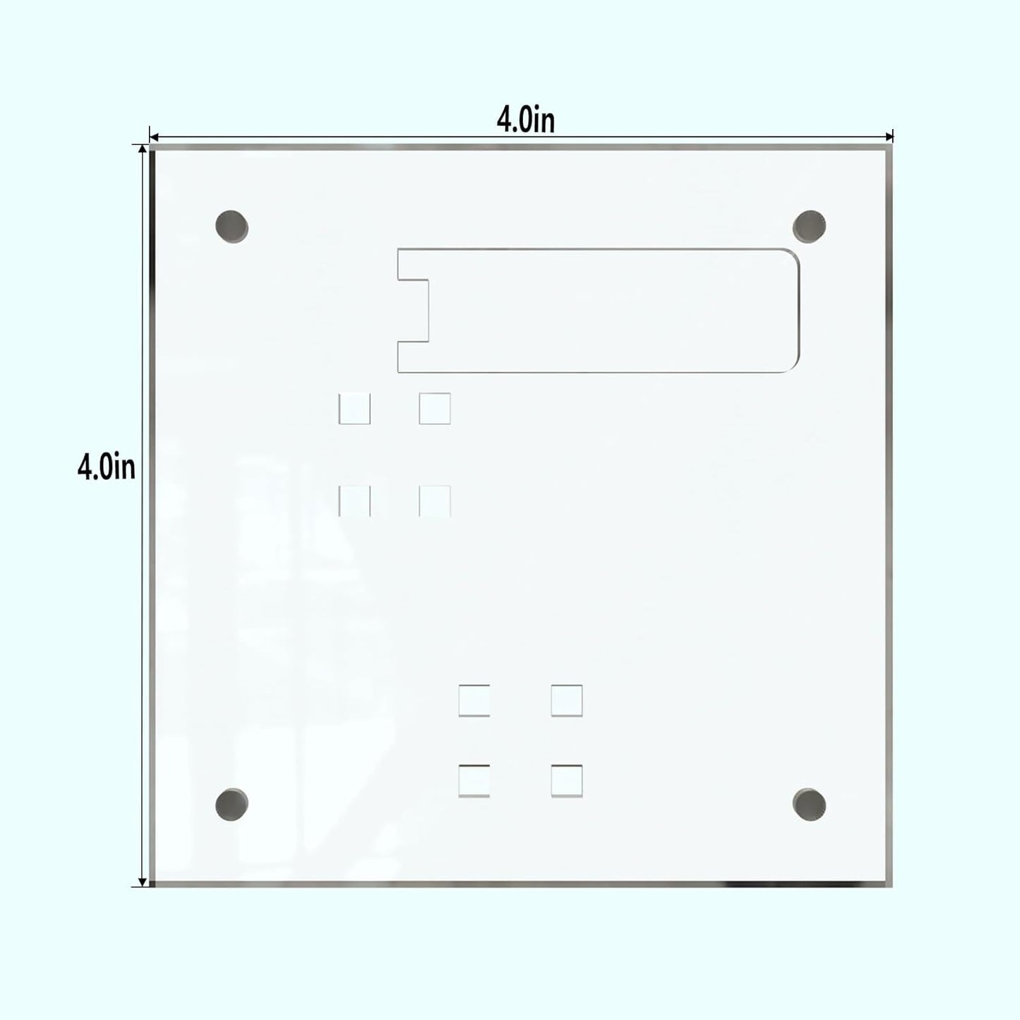 HELPLEX Picture Frames, 1 Pack 4x4 inch Acrylic Picture Frame Clear 4 x 4 Photo Frames Magnetic Picture Frames Ready for Tabletop Display, Effectively Protect Photos from Fading and Yellowing