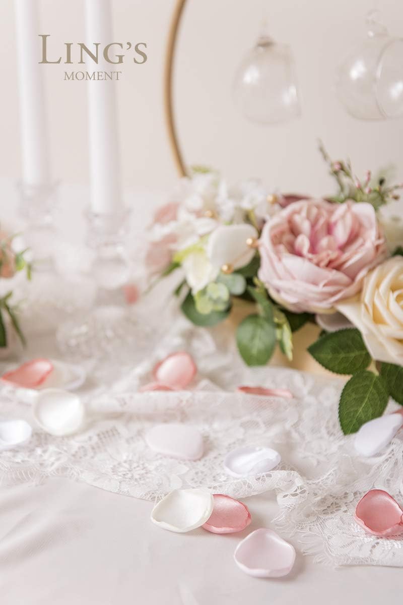 Ling's Moment Rose Petals, Silk Flower Petals for Wedding/Aisle/Flower Girl Baskets/Table Centerpiece Décor,etc.Pink Blush 200pcs