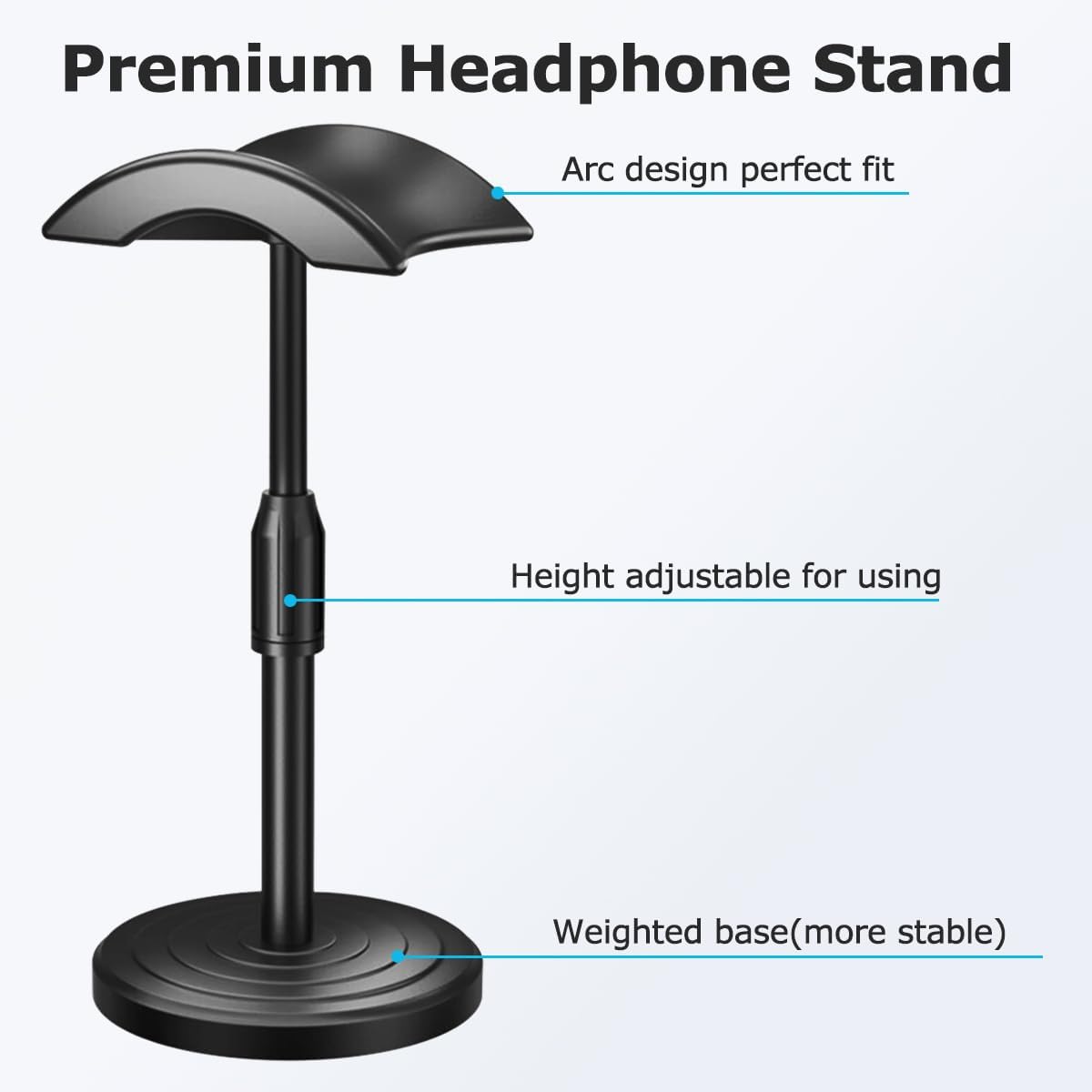 Headphone for Desk Hanger Holder Organizer Keeper Racks Storage Mount Gaming Headset Stand Premium Functional Craftmanship Headset Stand (Plastic)