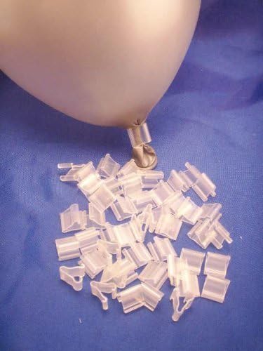 PMU Balloon Accessories for Mylar and Latex Balloons Clear/Transparent Balloon Clips No Tying Needed Clips for Sealing Balloons (100/Pkg) Pkg/3