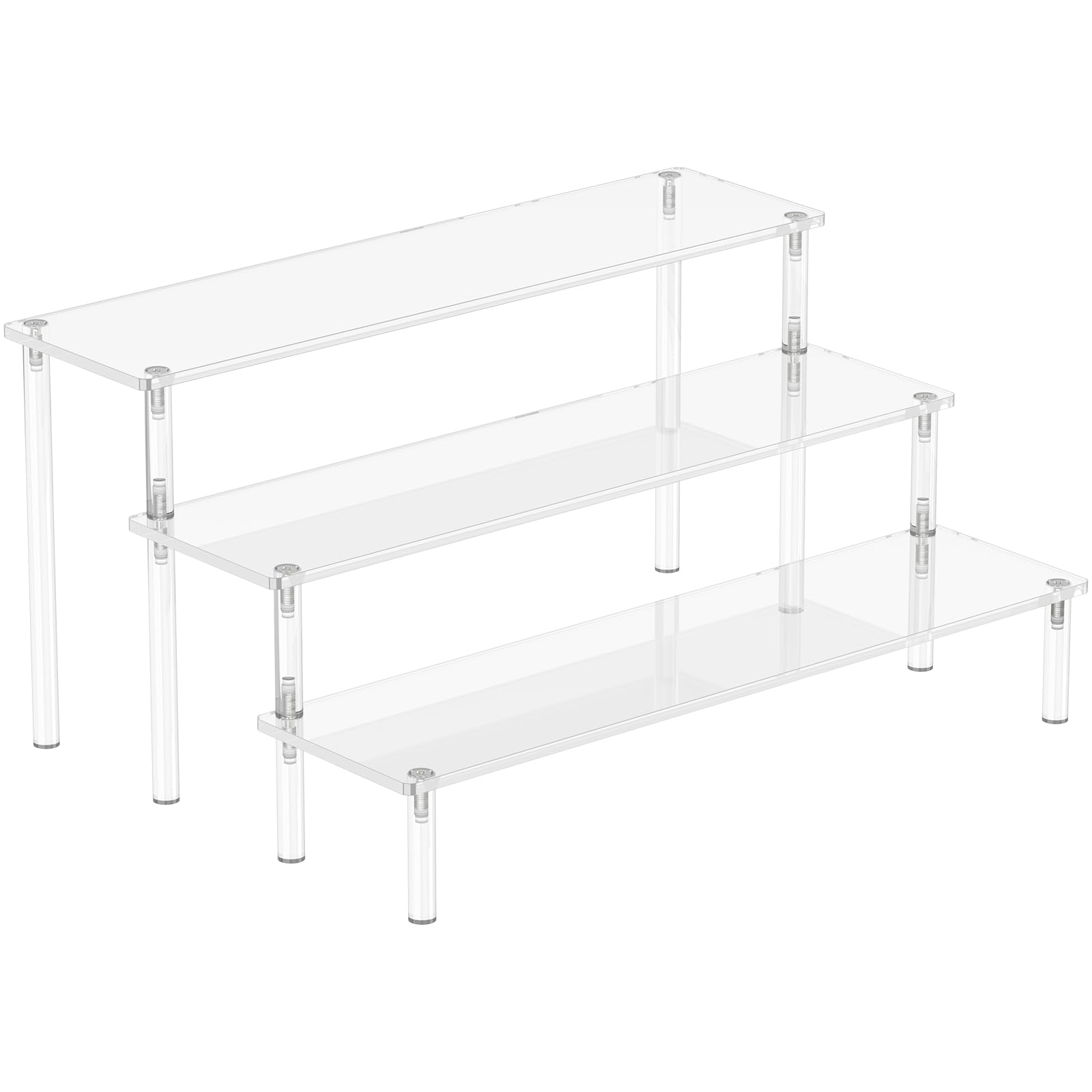 Acrylic Display Risers, 3 Tier Perfume Organizer, Clear Cupcake Stand