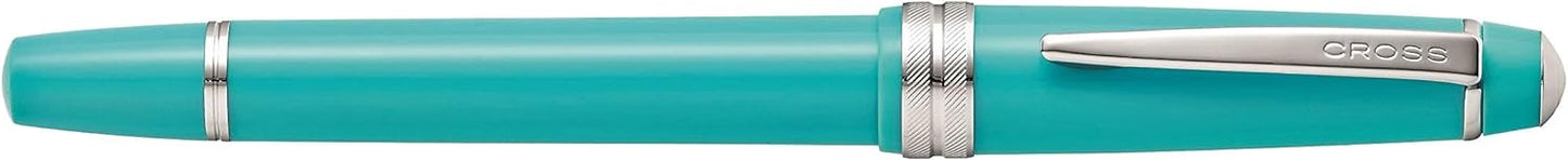 Cross Bailey Light Refillable Fountain Presented in a Everyday Gift Box - Medium Point, Black Ink, Polished Teal