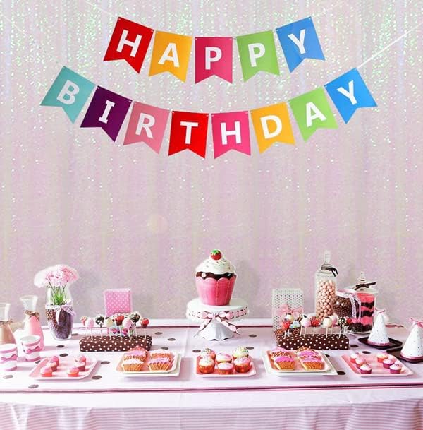 Poise3EHome 5FT x 7FT Iridescent Sequin Photography Backdrop Curtain for Party Decoration