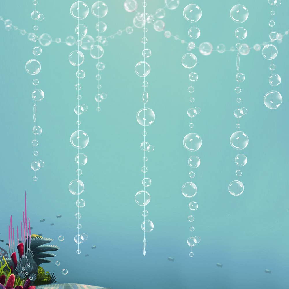 Decor365 Under the Sea Party Decorations White Bubble Garlands Little Mermaid Birthday Decorations