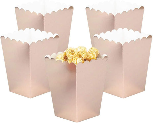 YESON Rose Gold Popcorn Boxes Mini Paper Popcorn Box for Party,Pack of 36