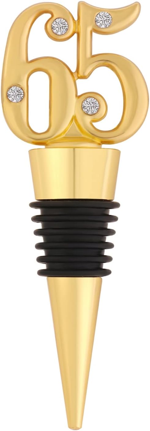 24 Pack 65th Birthday Favors For Guests 65 Years Old Wine Bottle Sioppers With Gift Box For 65th Wedding Anniversary Party Souvenirs Party Favor Decoration