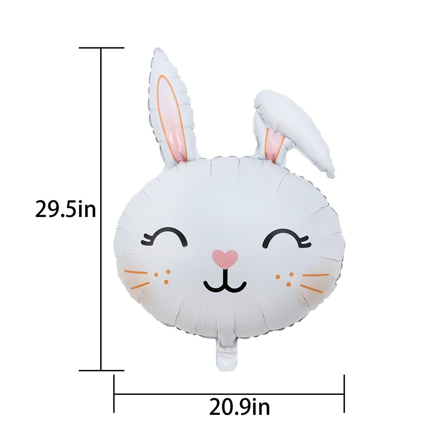 HADCKJA Bunny Balloons Easter Balloons Rabbit Head Foil Balloon for Easter Themed Party Bunny