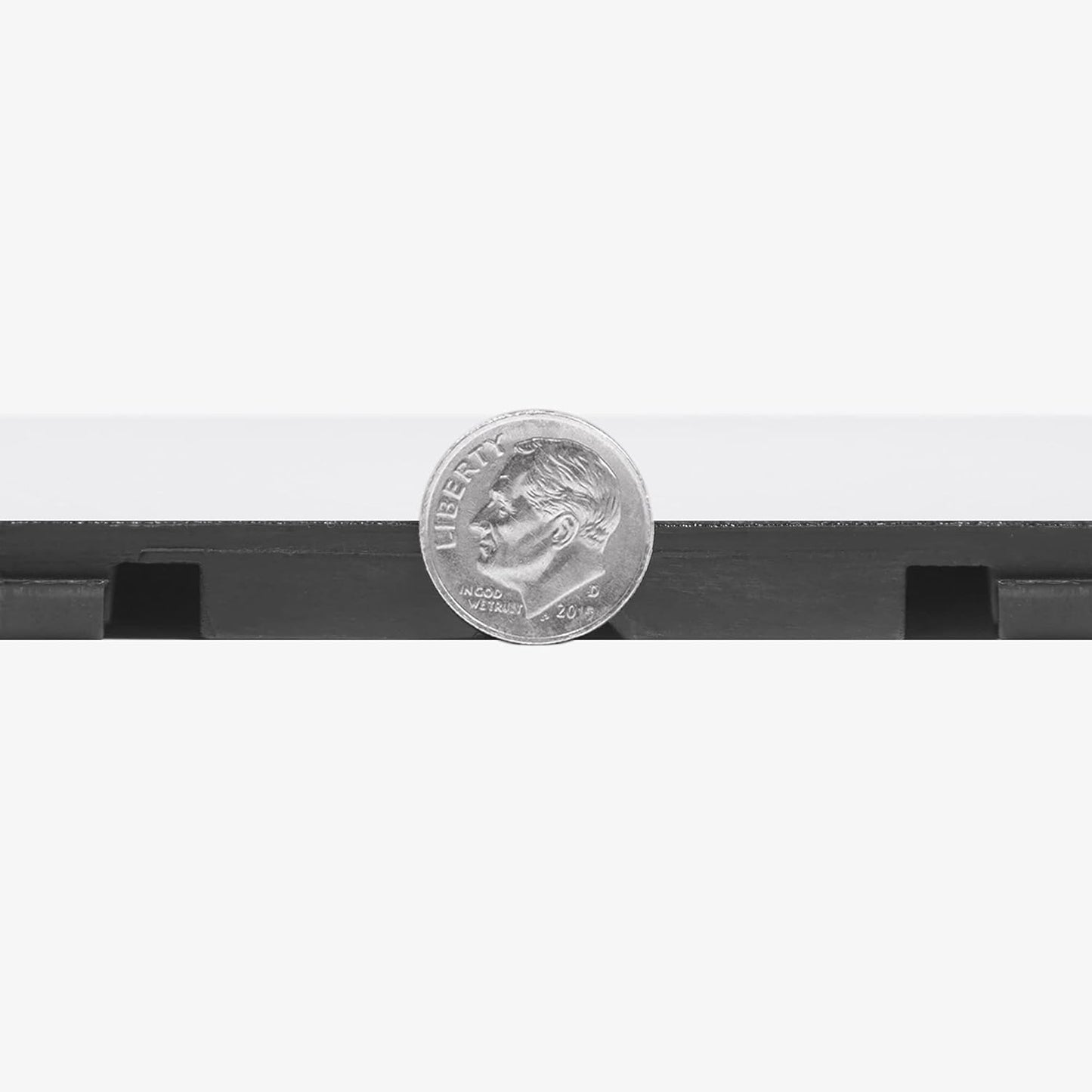 IncStores 3/8" Thick Snap Together Dance Flooring Tiles | 12”x12” Printed Vinyl Dance Floor Tiles for Practice & Performance | White | 9 Tile Pack