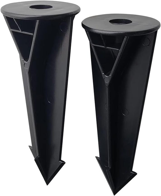 COLOER Large Landscape Lights 8 Inch In-Ground Stake Spikes Replacement 1/2" NPS Thread Without Side Wire Way, Universal Slot Large Ground Stakes Heavy Duty for Outdoor Garden Lights(2 Pack)