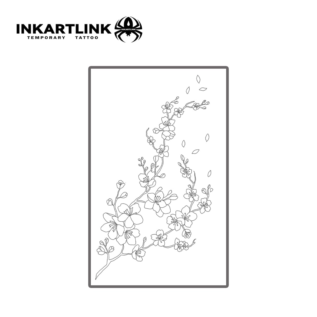 INKARTLINK Tattoo Tech, 2 Sheets Extra Large Semi Permanent Tattoo, Adult Art Design Temporary Tattoos, Lasts 1-2 Weeks, Waterproof, Realistic Look, No Adhesive, No Reflection (Flower)142