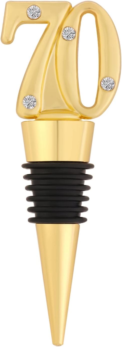 24 Pack 70th Birthday Party Favors For Guests-70 Years Old Wine Bottle Stopper With Gift Box For 70th Wedding Anniversary Souvenirs Party Favor Decoration