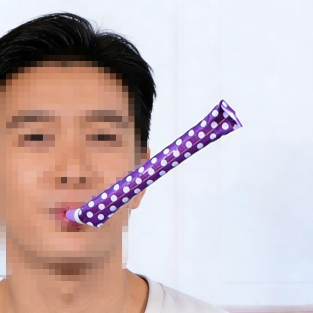 24 Pieces Party Blower Noisemakers Blowouts Whistles Party Squawkers Fringed Noise Maker Blowouts