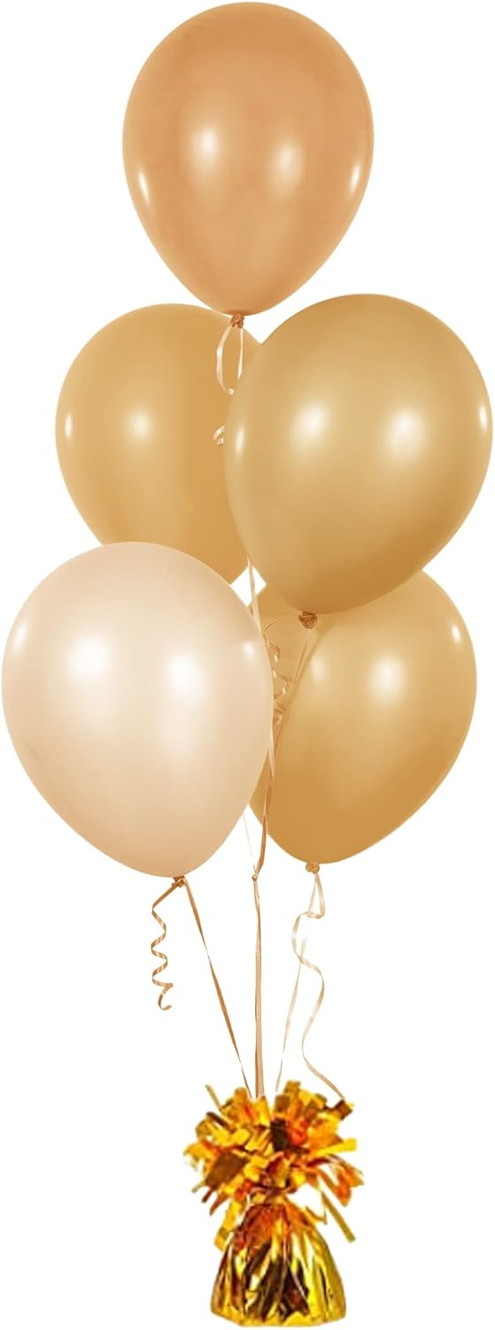 Metallic Balloon Weights, Birthday Party Favors, Novelty and Gag Gifts, 5.5" Inches, 12-Pack (Gold)