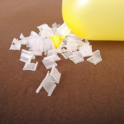 PMU Balloon Accessories for Mylar and Latex Balloons Clear/Transparent Balloon Clips No Tying Needed Clips for Sealing Balloons (100/Pkg) Pkg/3
