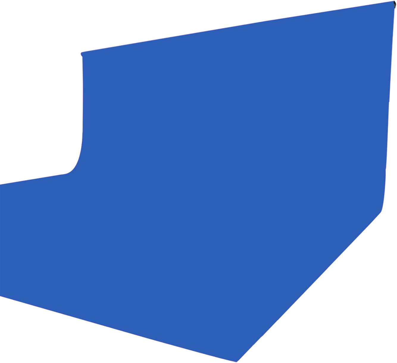 ISSUNTEX 10X24 ft Background Muslin Backdrop, Photo Studio, Collapsible High Density Screen for Video Photography and Television-Blue