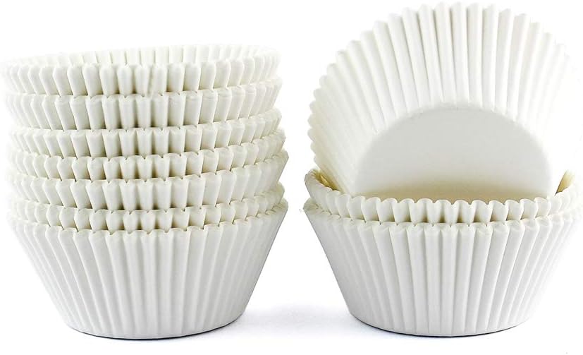 Baking Cups Cupcake Liners, Standard Sized, 300 Count (White)