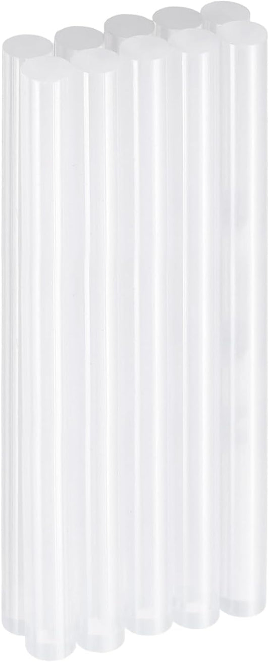 HARFINGTON 10pcs Hot Glue Sticks 0.43" Dia x 5.91" Long EVA Mini Hot Melt Adhesive Glue Stick for Hot Melt Gun Wood Plastic Glass Flowers Fabrics Foam, Clear