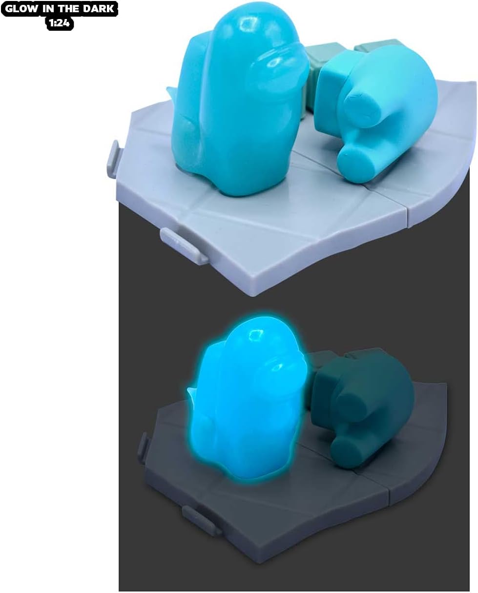 Just Toys LLC Among US 4″ Craftable Buildable Action Figure – Blind‑Bag Collectible (1‑in‑24 Glow‑in‑The‑Dark Rare)