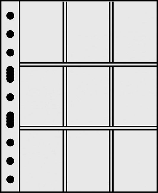 Ursae Minoris 9 Pocket Polypropylene Pages for Up to 450 Sports/Trading Cards Standard Format 50 Pack