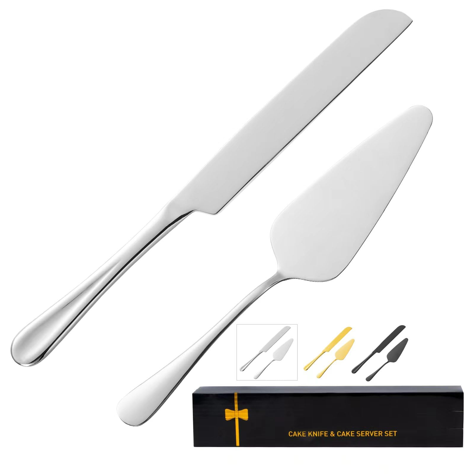 ERVILO Cake Serving Set, Cake Pie Pastry Servers, Stainless steel Cake Knife and Server Set Perfect