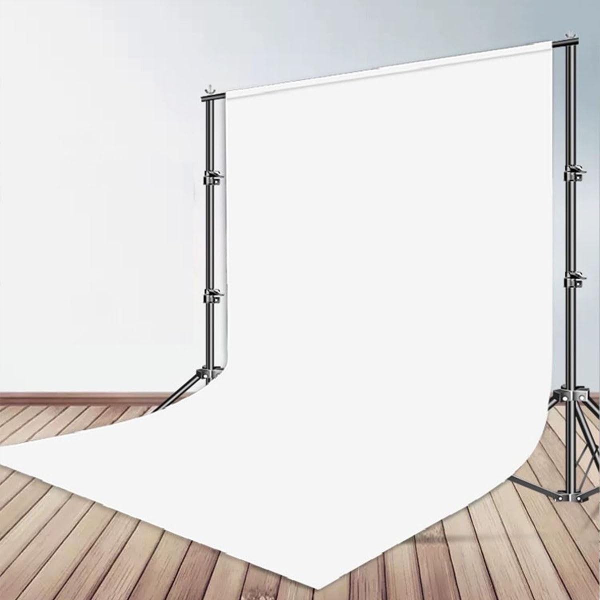 Solid Photography Backdrop Background Chromakey Muslin Portrait Background Screen for Photo Video Studio… (White, 8x10ft)