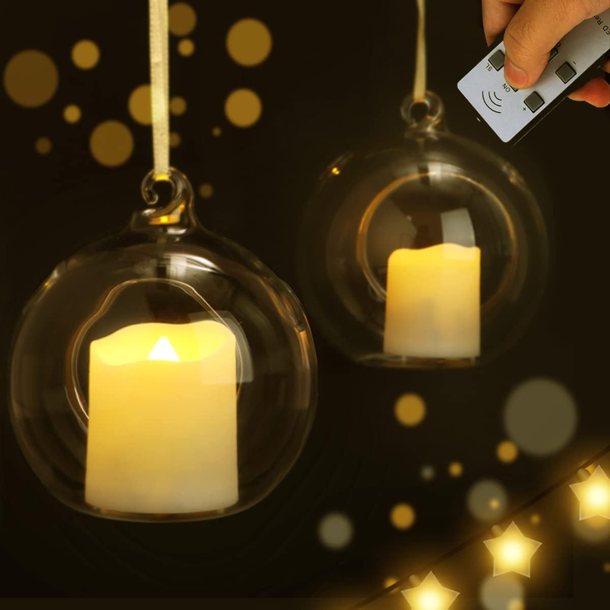 FREEPOWER Rechargeable Flameless Flickering Tea Light Candles Remote Control High Brightness Votive Candles with Cycling Timer, for Home and Holiday Decor, Pack of 6.