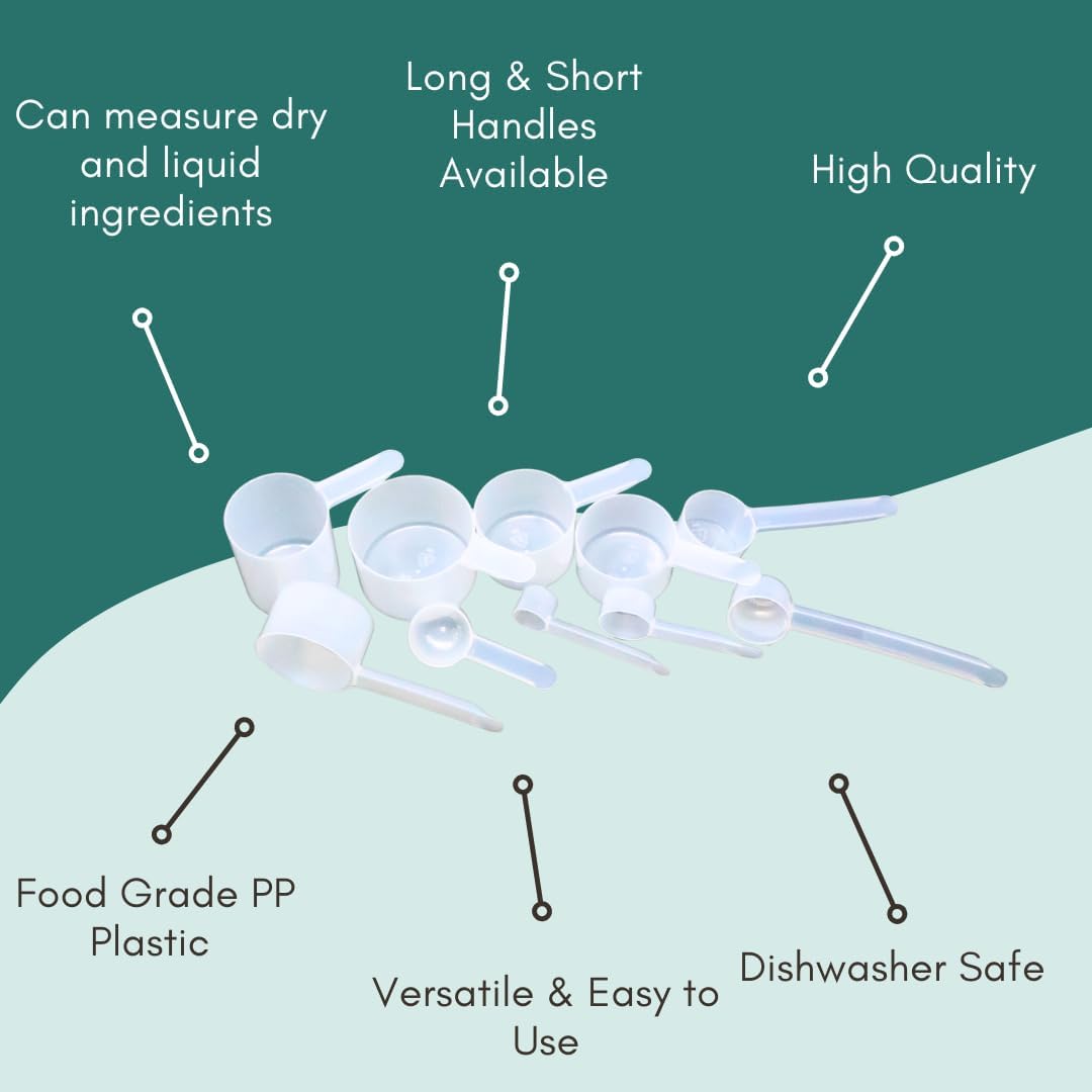 106 mL (106 CC | 3.58 Oz.) Long Handle Scoop for Measuring Coffee, Pet Food, Grains, Protein, Spices and Other Dry Goods (Pack of 5)
