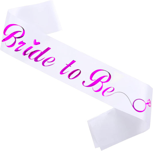 KETAOO Bride to Be Sash, Hot Pink Bachelorette Sash for Bridal Shower Favors Engagement or Wedding Party Accessories Hen Night Gifts