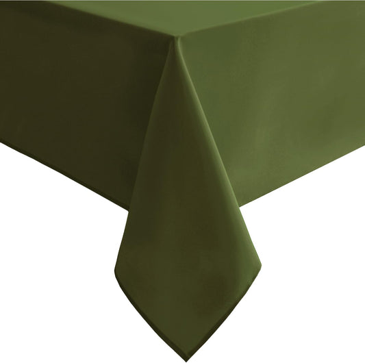Hiasan Olive Green Tablecloth for Square Tables - Waterproof and Spillproof Washable Fabric Table Cloth for Dining Room Kitchen Party, 40 x 40 Inch